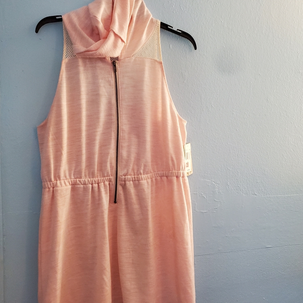 Peach hooded cover-up